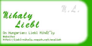 mihaly liebl business card